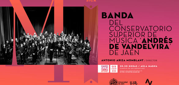 Cartel del concierto de la banda del Conservatorio Superior de Música "Andrés de Vandelvira"