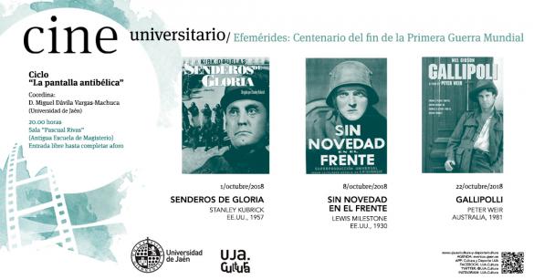 Cine Universitario. Efemérides. Centenario del fin de la Primera Guerra Mundial (1918-2018)